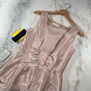 Alfred Sung Pearl Pink Bow Front Sleeveless Cocktail Dress Womens Size 6 New NWT